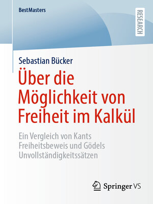 cover image of Über die Möglichkeit von Freiheit im Kalkül